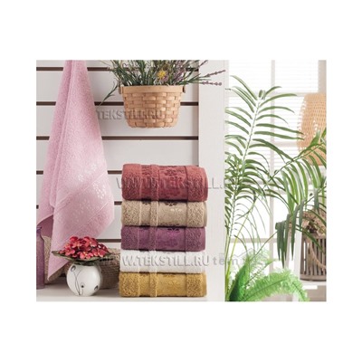 Махровые Лицевые Полотенца 50x90 см. 6 шт/уп. Cotton PURRY