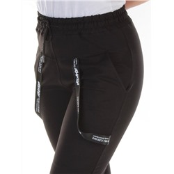 QB-81 BLACK Брюки спортивные женские (95% хлопок, 5% стрейч) P&S
