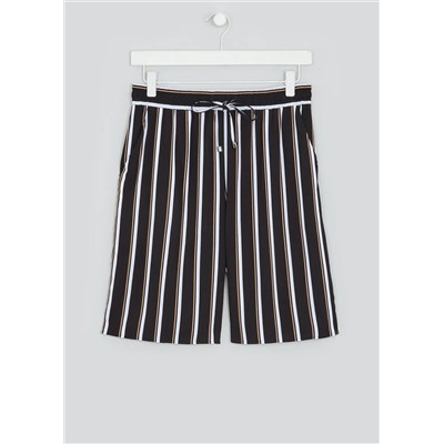 Stripe Knee Length Bermuda Shorts