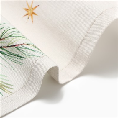 Дорожка на стол Этель Spruce mood 40×149 см, 100% хлопок, саржа 190 г/м², белая