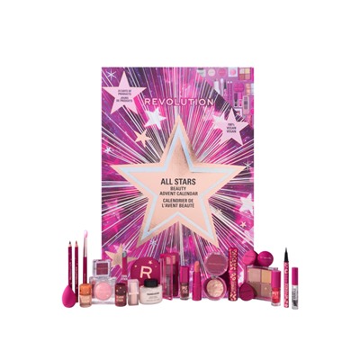 Revolution Beauty Makeup Адвент-календарь 2025 ALL STARS, 24 бьюти сюрприза