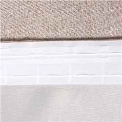 Штора портьерная Этель Natural 250*265 см, цв.бежевый, рогожка/блэкаут, пл. 275 г/м2