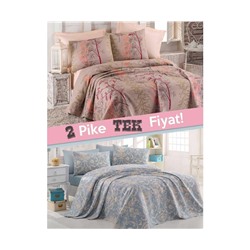 160x235 см. 2 шт. Покрывало Вафельное Urla + Tuval Mavi