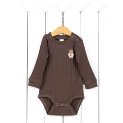 Боди детское Baby Boom Б143/2-Р Ажурная рибана Кофе я734 Baby Boom