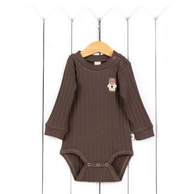 Боди детское Baby Boom Б143/2-Р Ажурная рибана Кофе я734 Baby Boom