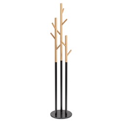 Вешалка напольная Solheim, 171 см, черный мрамор/натуральное дерево