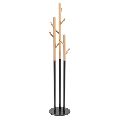 Вешалка напольная Solheim, 171 см, черный мрамор/натуральное дерево