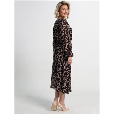 Платье Идиллия (сине-бежевое) П15379-16М