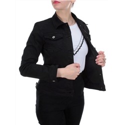Y-1000 BLACK Куртка джинсовая женская MISS JUSTING (98% хлопок 2% эластан)