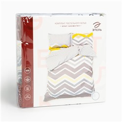 Постельное бельё Этель 2 сп Gray geometry 175х215см,200х220см,50х70см-2 шт, бязь, 125 г/м2