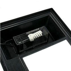 Террариум с крышкой 45 литров, 55×33×25/30 см, чёрный