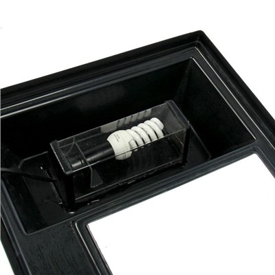 Террариум с крышкой 45 литров, 55×33×25/30 см, чёрный