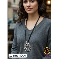 Кулон на кожаном шнурке "Женская грация" Арт КШ2130/02