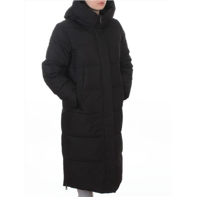 L667 BLACK Пальто зимнее женское (200 гр. холлофайбер)