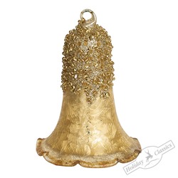 Колокольчик "Золотой муар" (стекло) 7х7х9 см