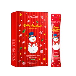 Ополаскиватель для полости рта Персик SADOER, 20шт/10 мл (Новогодняя серия)