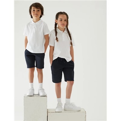 2pk Unisex Sport School Shorts (2-16 Yrs)