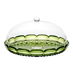 Блюдо сервировочное с крышкой Vanity, Ø30 см, зеленое