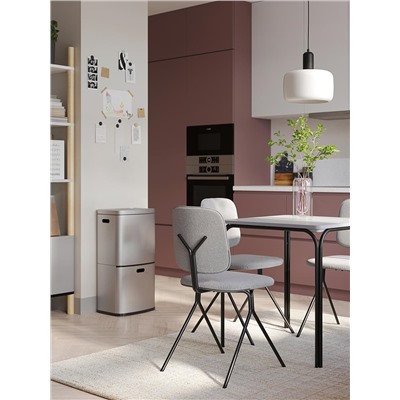 Стул Ror, Y, рогожка, черный/серый