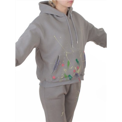 005 GRAY Костюм спортивный зимний женский (95% хлопок, 5% полиэстер)