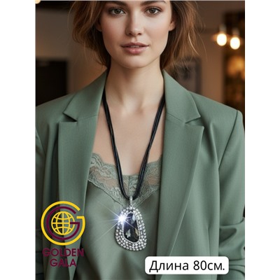 Кулон на кожаном шнурке "Женская грация" Арт КШ2130/17