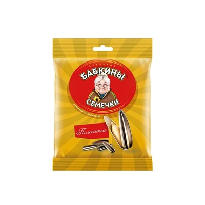«Бабкины семечки», семечки полосатые, жареные, 90 г