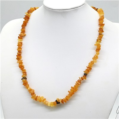 Бусы из лечебного обкатанного янтаря цв.медовый, 54см