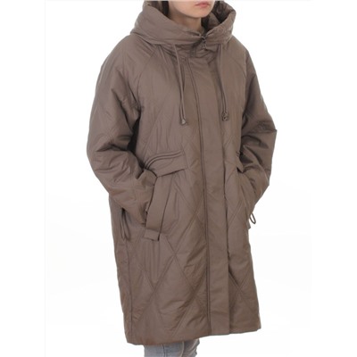 8010 LT. BROWN Куртка демисезонная женская (100 гр. холлофайбер)