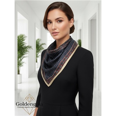 Косынка шелковая с принтом Арт 25183/005