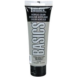 Краска акриловая художественная Liquitex "Basics", 118мл, туба, 599 серый нейтральный №5