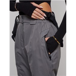 Полукомбинезон утепленный женский большого размера серого цвета 211Sr