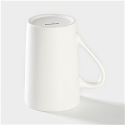 Кружка Доляна «Цветение любви», 380 мл, фарфор, белая