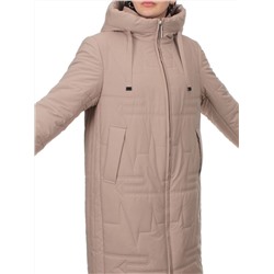 1073 DK. BEIGE Пальто зимнее облегченное женское (холлофайбер 150 гр.)