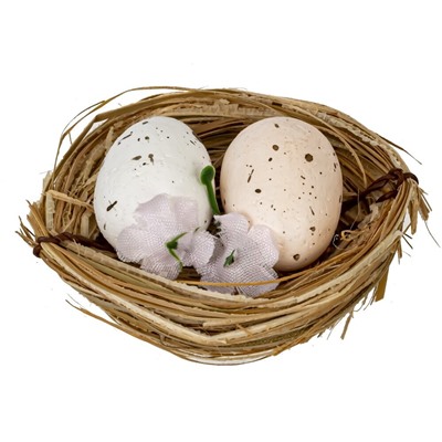 GAEM Набор из 6-ти изделий декоративных "Гнездо пасхальное" (6*3), L16,5 W11,5 H3 см