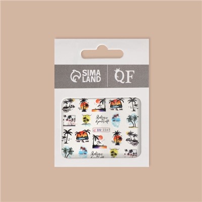 Слайдеры для ногтей «Отпуск», разноцветные