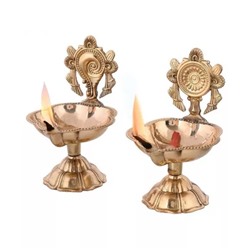 Набор Шанку Чакра Кубер Дия (2 шт), Shanku Chakra Kuber Diya Set, произв. The Purple Tree