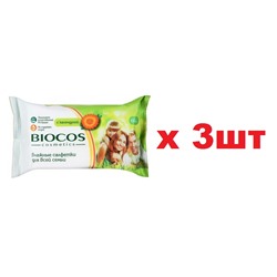 BioCos Влажные Салфетки  для всей семьи Универсальные 60шт 3шт