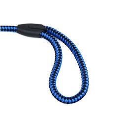 Поводок усиленный с амортизатором от рывка, 120×1.2 см, чёрно-синий