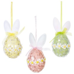 GAEM Изделие декоративное подвесное "Яйцо" (блок 12шт), L6 W6 H11 см, 3в.