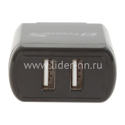 СЗУ ELTRONIC FASTER Type-C (2100 mAh/2 USB) в коробке (черный)
