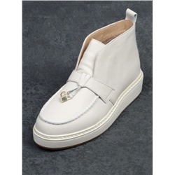 01-5172-3 BEIGE Ботинки женские демисезонные (натуральная кожа, байка)
