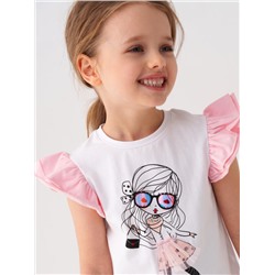 Комплект для девочки: футболка, шорты