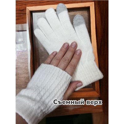 Перчатки-трансформеры женские вязанные сенсорные Арт 2023/27 тип 5