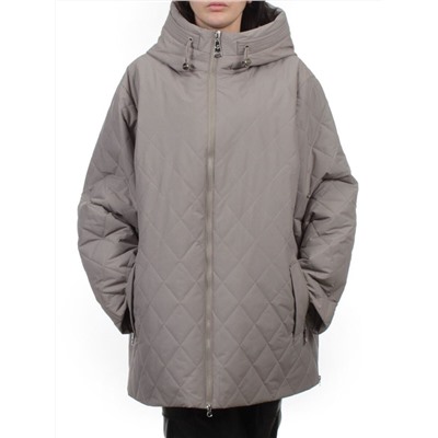 F-803 GRAY BEIGE Куртка демисезонная женская (100 гр. холлофайбер)