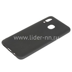 Задняя панель для Samsung Galaxy  A20/A30 SM-A205/SM-A305 Силикон матовый (черная)
