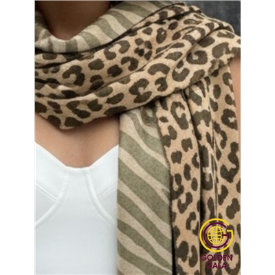 Палантин теплый кашемировый с двусторонним принтом Арт 2322/2