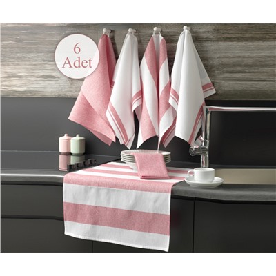 Кухонные Полотенце 60x45 см. 6 шт./уп. Pembe