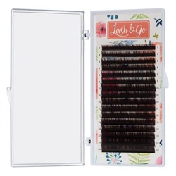 Lash&Go Ресницы на ленте Микс 16 линий 6-10 мм, D, 0,07 мм, эспрессо