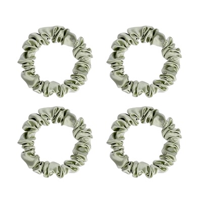 Набор из 4 шелковых резинок для волос мятного цвета из коллекции Essential