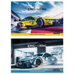 Альбом для рисования 20л., А4, на скрепке ArtSpace "Авто. King of the ring"